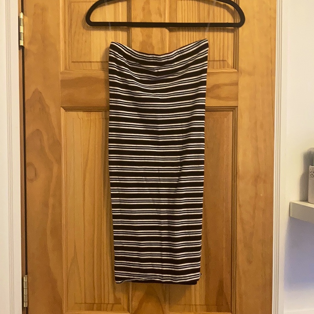 Striped tube top dress